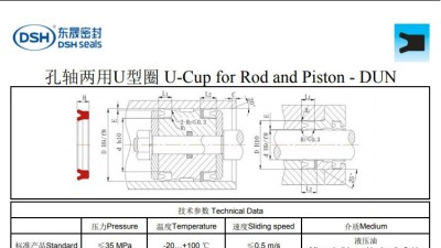孔轴两用U型圈DUN规格尺寸表