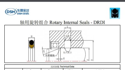 轴用旋转组合密封圈规格尺寸表