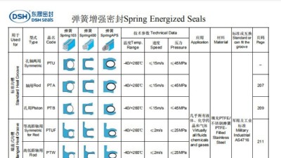 弹簧增强密封选型