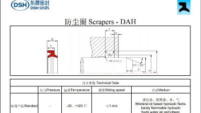 防尘圈DAH规格尺寸表