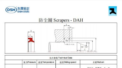 新版防尘圈DAH规格尺寸表