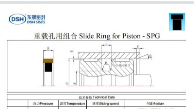 新版重载孔用组合密封圈SPG规格尺寸表