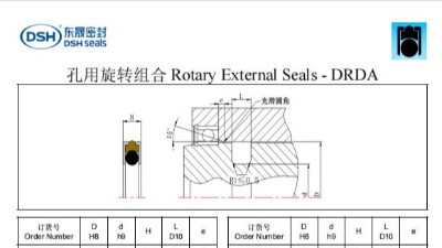 新版孔用旋转组合密封圈DRDA规格尺寸表