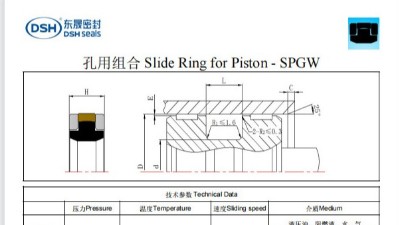 新版孔用组合密封圈SPGW规格尺寸表