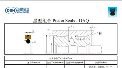 新版星型组合密封圈规格尺寸表