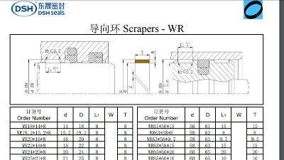 导向环WR规格尺寸