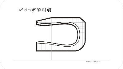 V型密封圈的截面结构图