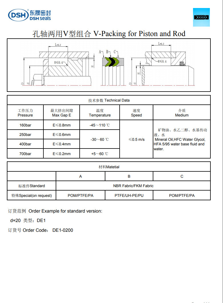 孔轴两用V型组合Rod